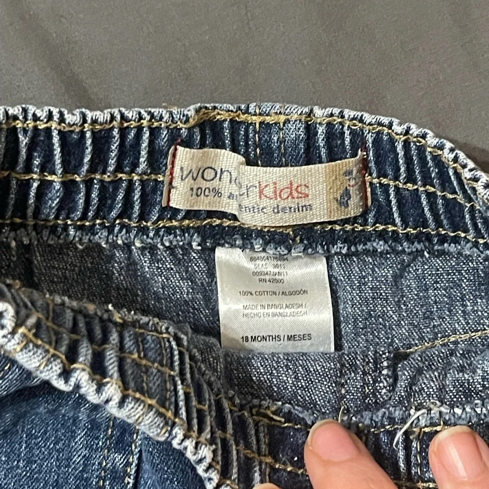 Bundle 2 Dark Denim 18 M Shorts Elastic Waist Band Boys’ Unisex - Picture 3 of 4